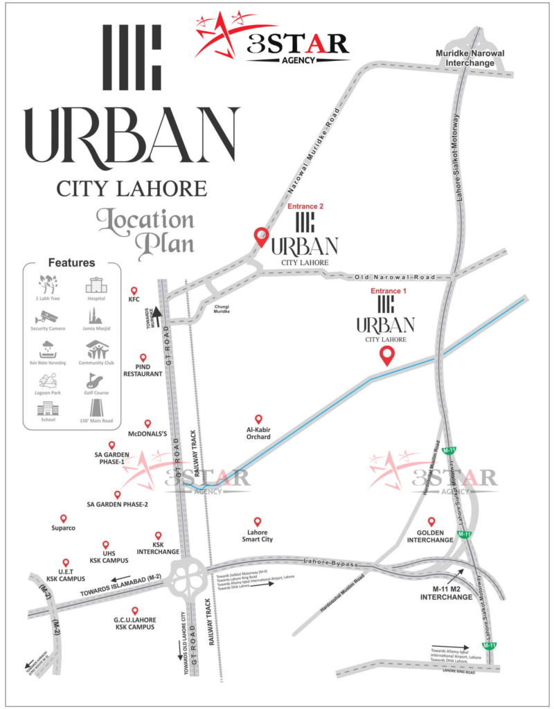 Urban City Lahore Location